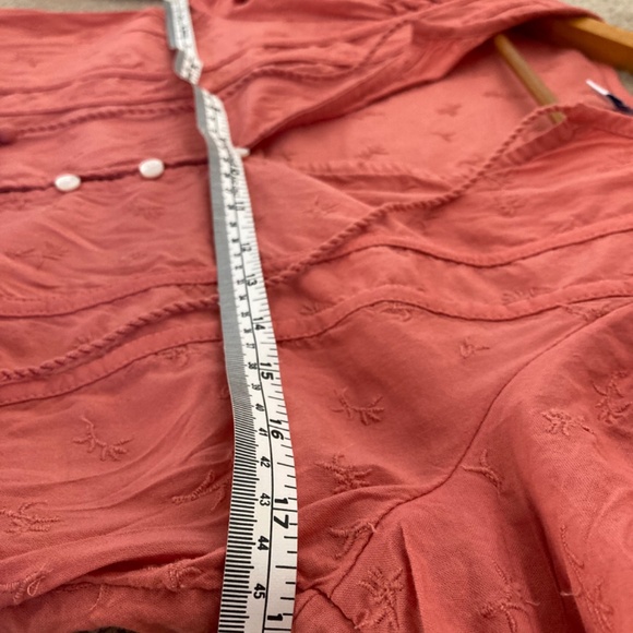 Gap Coral Cotton Maxi Pheasant Dress Sz Medium and very long and feminine - Picture 6 of 8